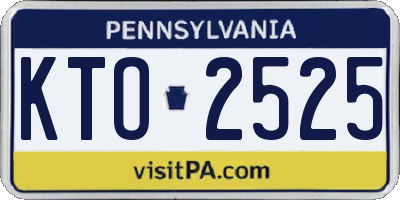 PA license plate KTO2525