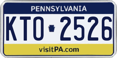 PA license plate KTO2526