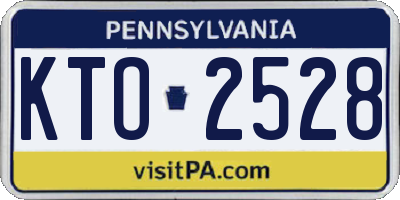 PA license plate KTO2528