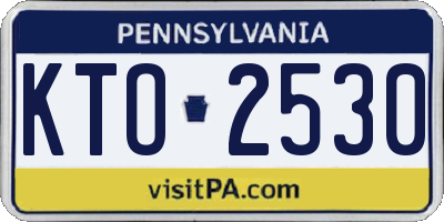 PA license plate KTO2530