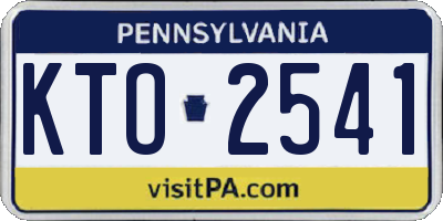 PA license plate KTO2541