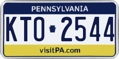 PA license plate KTO2544