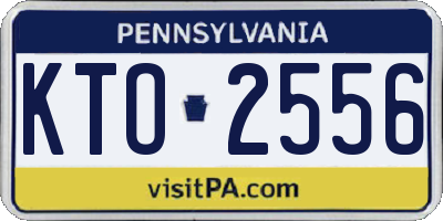 PA license plate KTO2556