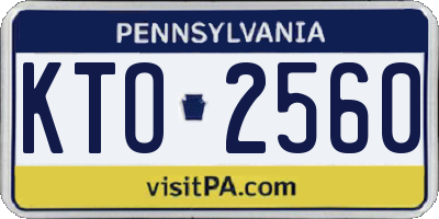 PA license plate KTO2560
