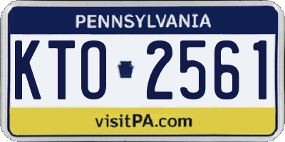 PA license plate KTO2561
