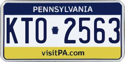 PA license plate KTO2563