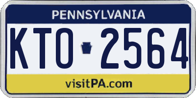 PA license plate KTO2564