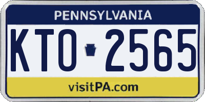 PA license plate KTO2565