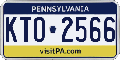 PA license plate KTO2566
