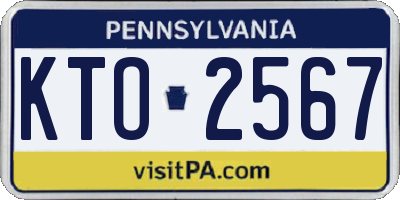 PA license plate KTO2567