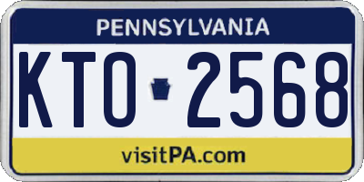 PA license plate KTO2568