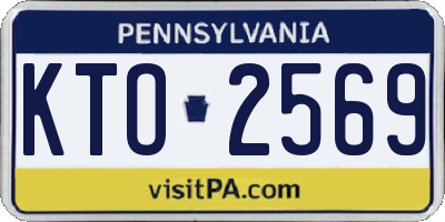 PA license plate KTO2569