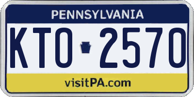 PA license plate KTO2570