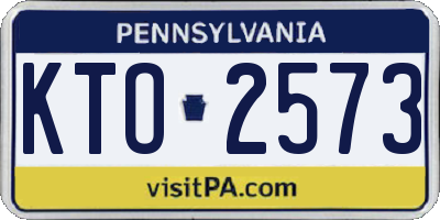 PA license plate KTO2573