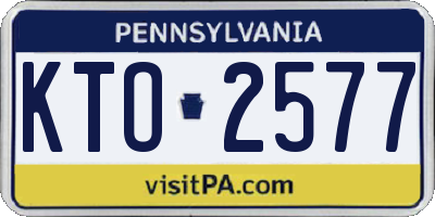 PA license plate KTO2577