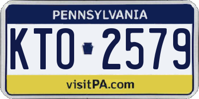 PA license plate KTO2579