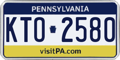 PA license plate KTO2580