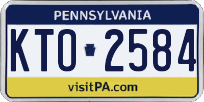 PA license plate KTO2584