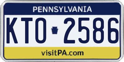 PA license plate KTO2586