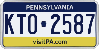 PA license plate KTO2587