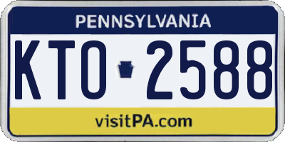 PA license plate KTO2588