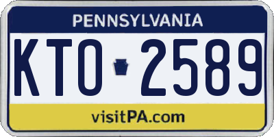 PA license plate KTO2589