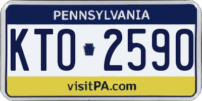 PA license plate KTO2590