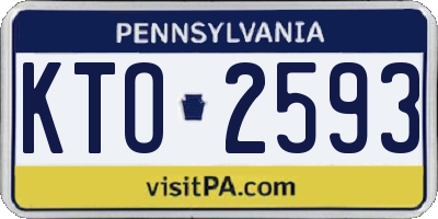 PA license plate KTO2593