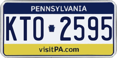PA license plate KTO2595