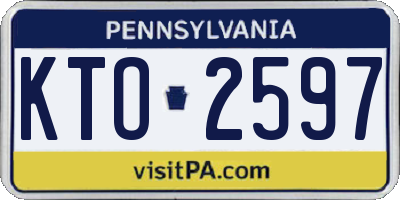 PA license plate KTO2597
