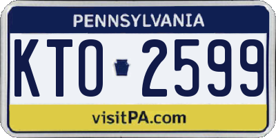 PA license plate KTO2599