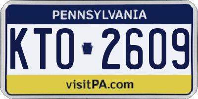 PA license plate KTO2609