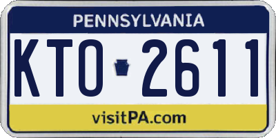 PA license plate KTO2611