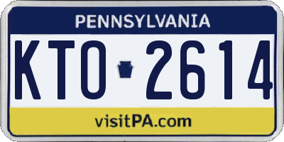 PA license plate KTO2614