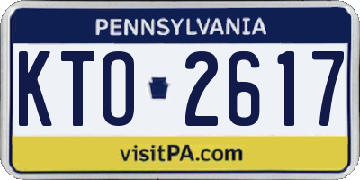 PA license plate KTO2617