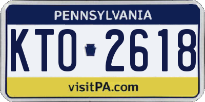 PA license plate KTO2618