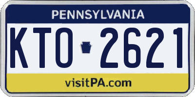 PA license plate KTO2621
