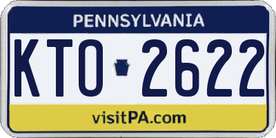 PA license plate KTO2622
