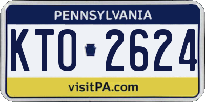 PA license plate KTO2624