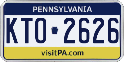 PA license plate KTO2626