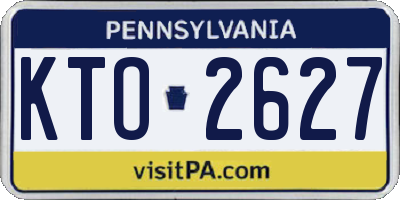PA license plate KTO2627