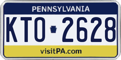 PA license plate KTO2628