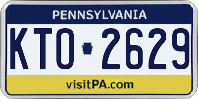 PA license plate KTO2629