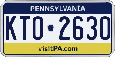 PA license plate KTO2630