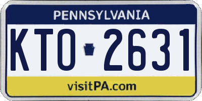 PA license plate KTO2631