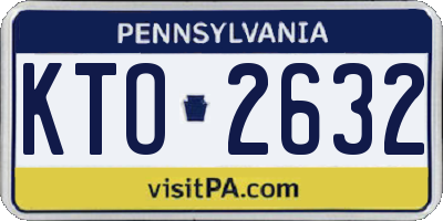 PA license plate KTO2632