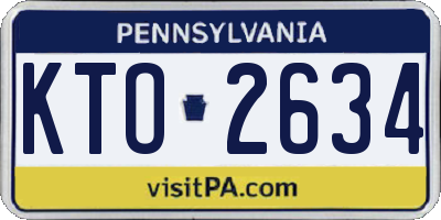 PA license plate KTO2634