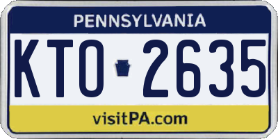 PA license plate KTO2635