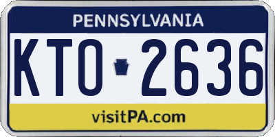 PA license plate KTO2636
