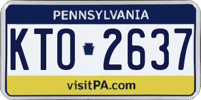 PA license plate KTO2637